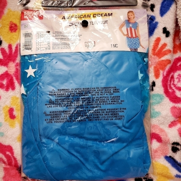 NWT Marvel Captain America American Dream Tunic Top Child M/L Halloween Costume - Picture 3 of 7